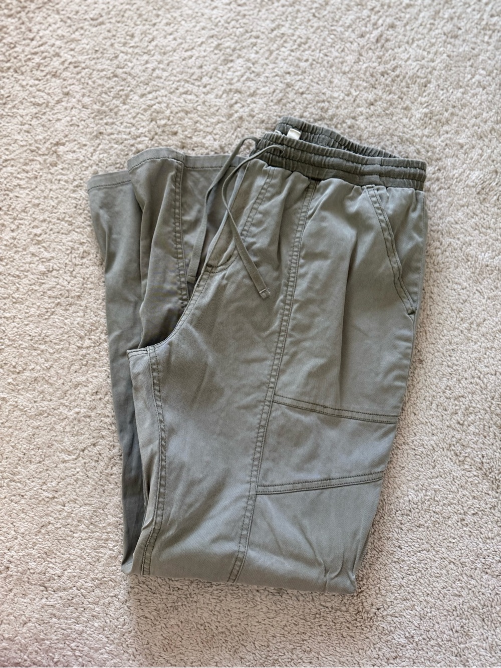Splendid Olive Green Drawstring Joggers